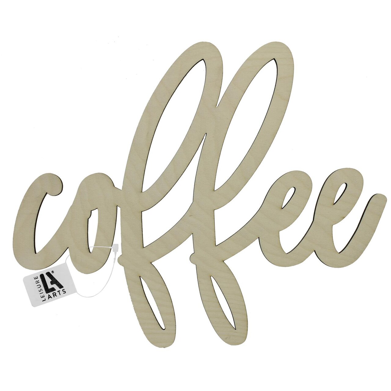 Leisure Arts Unfinished Wood Words - 12" X 9.75" - Coffee Wood Cutout Word Cutouts For Crafts Wooden Words For Crafts Wooden Cut Out Letters Laser Cut Large Size